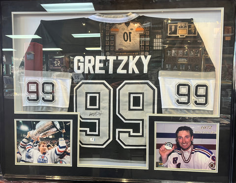 Wayne Gretzky Signed Jersey with Photos - Stanley Cup Photos