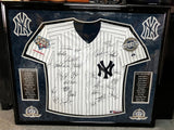 New York Yankees 2009 World Series Team Signed Framed Jersey W/ COA