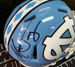 Mike Joy Signed North Carolina Mini Helmet
