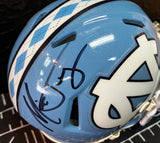 Mike Joy Signed North Carolina Mini Helmet