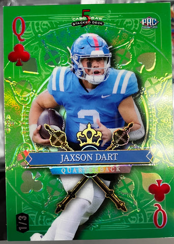 Jaxon Dart 2024 Wild Card Rookie Rainbow 5 Card Draw Stacked Deck Promo Card /3