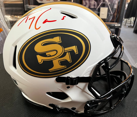 Trey Lance Signed Full Size Replica Helmet