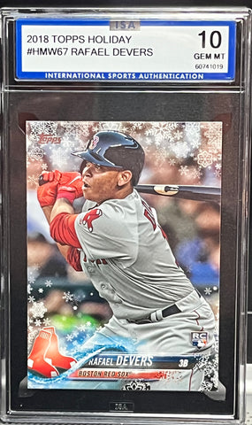 Rafael Devers 2018 Topps Holiday Trading Card