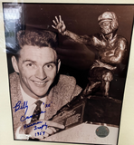 Billy Cannon Signed Framed Photo With Signed Record JSA COA