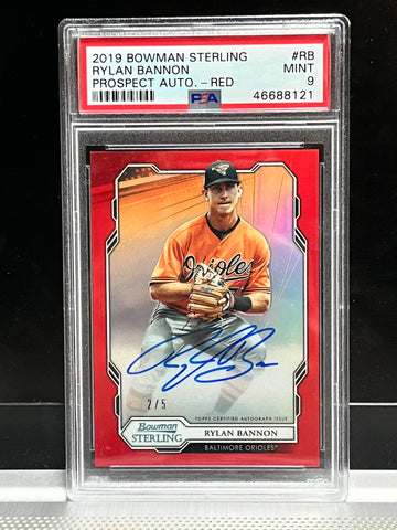 Rylan Bannon 2019 Bowman Sterling Prospect Auto.-Red
