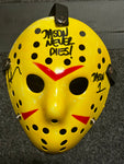 Ari Lehman Signed Yellow Mask Radtke Sports Authentic Inscribed “Jason Never Dies”