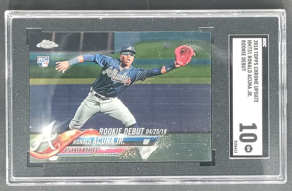 2018 Topps Chrome Update #HMT31 Ronald Acuña Jr. Atlanta Braves Rookie  Baseball Card