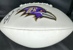 Ray Lewis Signed Ravens Logo Football Beckett COA