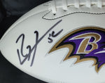 Ray Lewis Signed Ravens Logo Football Beckett COA