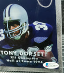 Tony Dorsett Signed Lombardi Replica Trophy Beckett COA