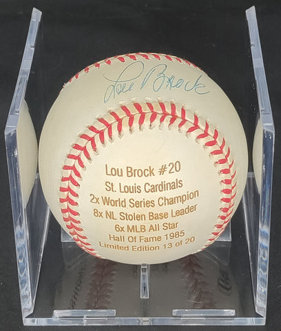 Lou Brock Signed Baseball JSA COA