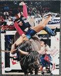 Ty Murray Signed Bull-Riding Photo Inscribed "Never Weaken!" (Silver) JSA COA