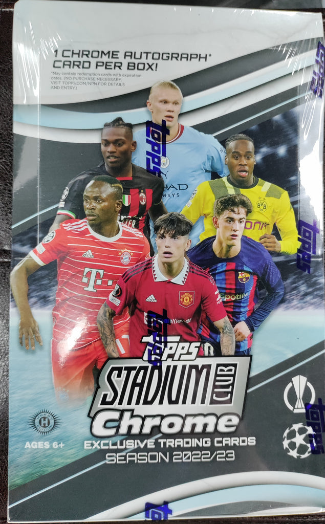 Topps Soccer 2022/23 Chrome Stadium Club Hobby Box All In Autographs