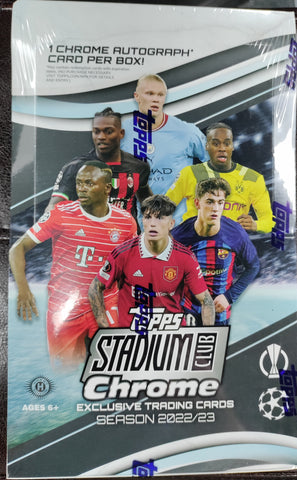 Topps Soccer 2022/23 Chrome Stadium Club Hobby Box – All In Autographs
