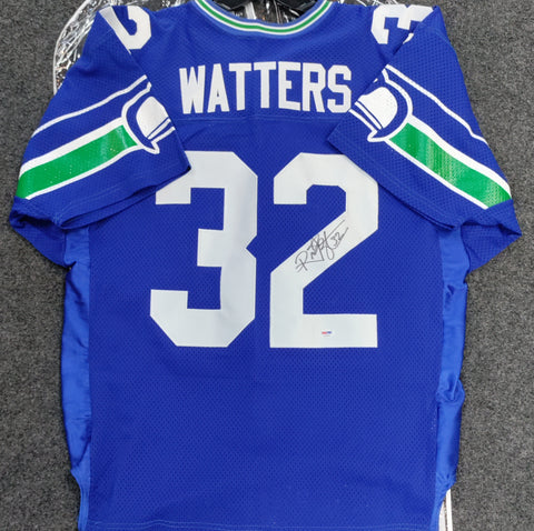 Ricky Watters Seattle Seahawks Autographed Jersey - Blue