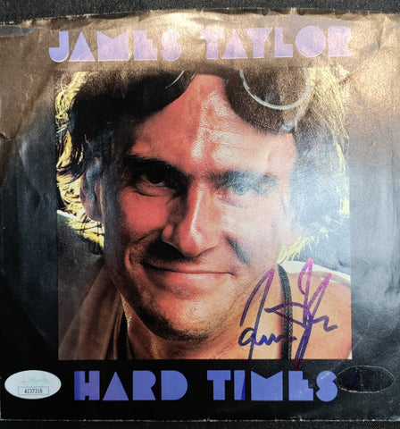James Taylor Signed "Hard Times" 45 Sleeve JSA COA- 45 Not Included