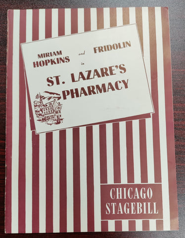 Chicago Stagebill 1946 Featuring "St. Lazare's Pharmacy"