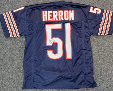 Bruce Herron Signed Custom Bears Jersey JSA COA