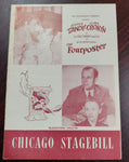 Chicago Stagebill 1952 Featuring Jessica Tandy in "The Fourposter"