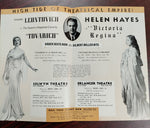 Vintage Leaflet Featuring Eugenie Leontovich in "Tovarich" and Helen Hayes in "Victoria Regina"