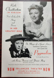 Vintage Erlanger Theatre Flyer Featuring Ruth Chatterton in "Pygmalion"