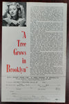 Vintage Shubert Theatre Flyer Featuring Joan Blondell in "A Tree Grows in Brooklyn"
