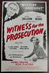 Vintage Harris Theatre Flyer Featuring Francis L. Sullivan in "Witness for the Prosecution"