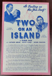 Vintage Hudson Theatre Flyer Featuring "Two on an Island"