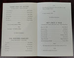 Washington School "Y" Players Stagebill 1950 Featuring Three One-Act Plays