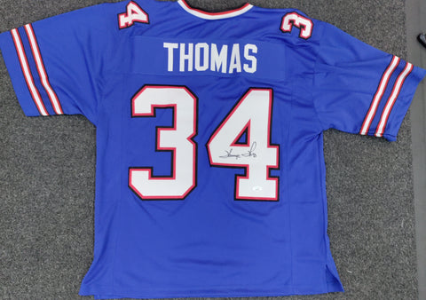 Thurman Thomas Signed Custom Bills Jersey JSA COA