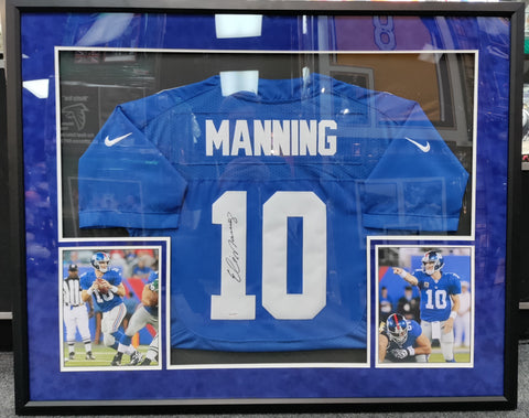 Eli Manning Signed Framed Giants Jersey AOC COA