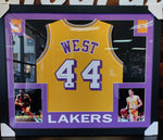 Jerry West Signed Framed Jersey Beckett Authenticated