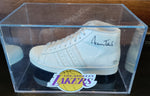 Jerry West Signed Shoe W/ Lakers Display Case PSA COA