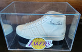 Jerry West Signed Shoe W/ Lakers Display Case PSA COA