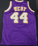 Jerry West Signed Custom Jersey (Purple) Inscribed "HOF 1980-2010" Beckett Authenticated
