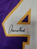 Jerry West Signed Custom Jersey (Purple) Inscribed "HOF 1980-2010" Beckett Authenticated