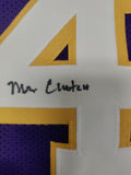 Jerry West Signed Custom Los Angeles Jersey (Purple) Inscribed "Mr. Clutch" PSA COA