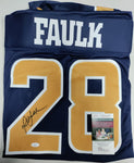 Marshall Faulk Signed Custom Rams Jersey JSA COA