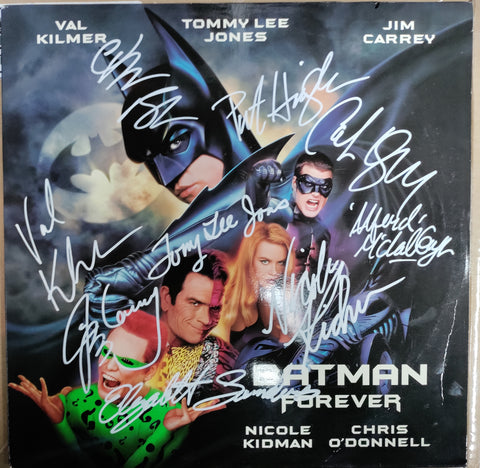 Batman Forever Cast Signed Movie Laserdisc Album Autograph Authentication Services LOA