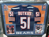 Dick Butkus Signed Framed Bears Jersey Beckett COA
