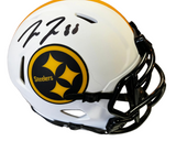 Pat Freiermuth Signed Steelers Lunar Flash Mini Helmet Beckett COA