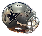 Dak Prescott and Ceedee Lamb Signed Full Size Replica Helmet Fanatics COA