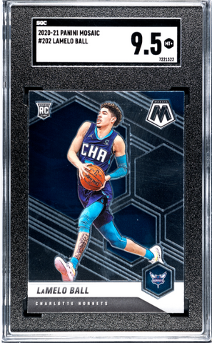 2020-21 Panini Mosaic Lamelo Ball Rookie Card #202 SGC 9.5
