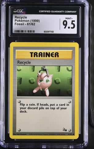 1999 Pokémon Recycle 61/62 Card CGC 9.5