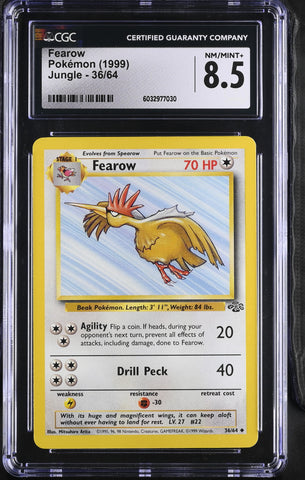1999 Pokémon Jungle Fearow Card 36/64 GCG 8.5