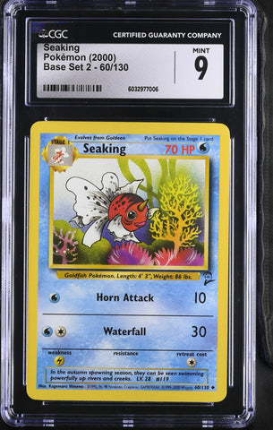 2000 Pokémon Seaking Card 60/130 CGC 9