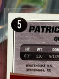 2017 Sage Hit Patrick Mahomes ll Rookie Card #5
