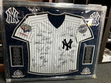 New York Yankees 2009 World Series Team Signed Framed Jersey W/ COA