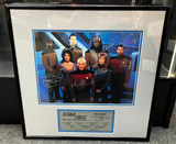 Star Trek Next Gen Crew Signed Framed Photo
