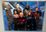 Star Trek Next Gen Crew Signed Framed Photo